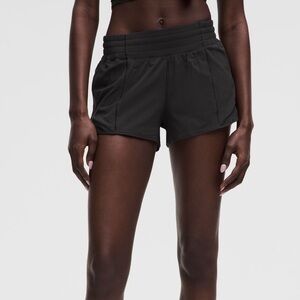 Lululemon Hotty Hot High-Rise Lined Short 2.5" in black, size 8